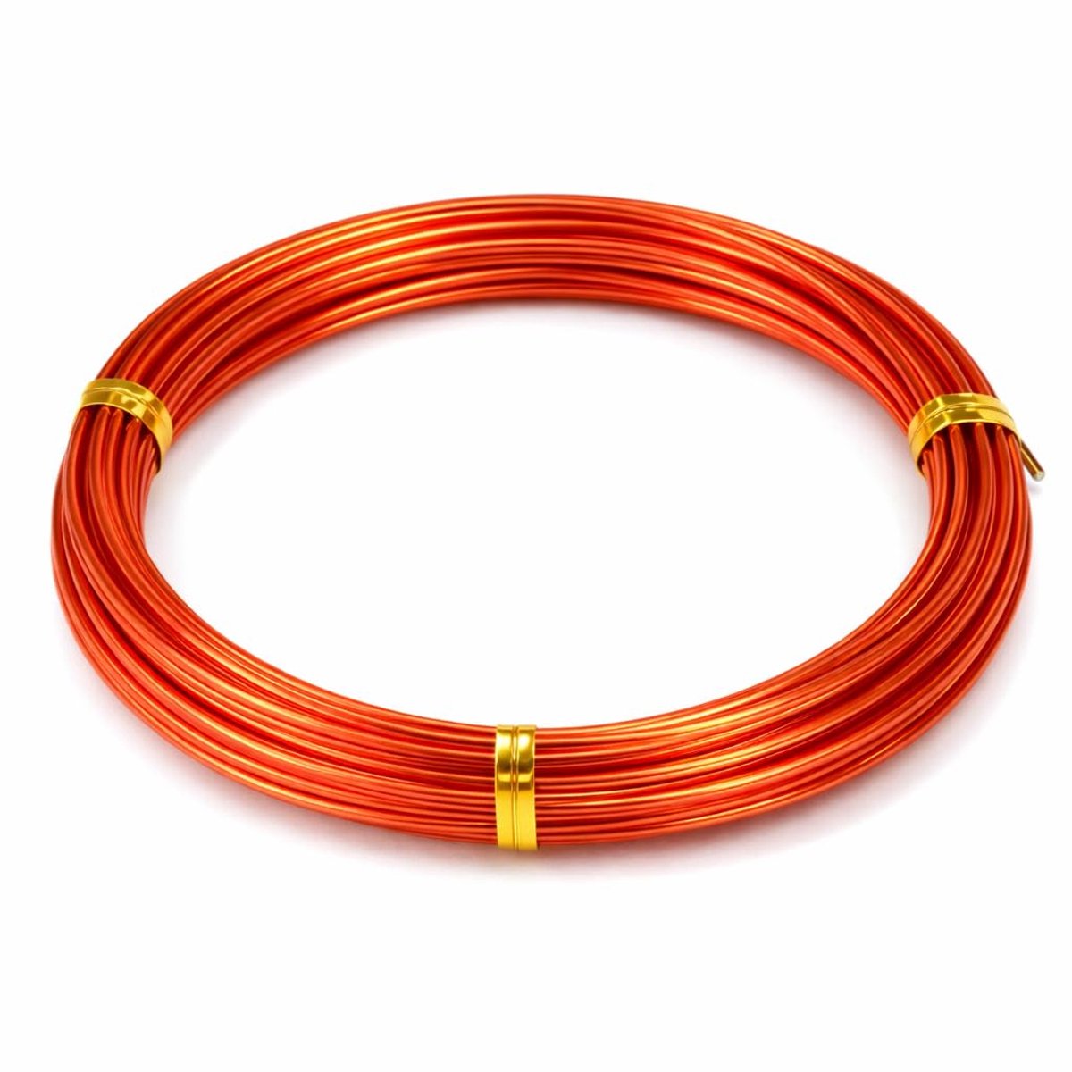 Draad, rood goud, 1,5 mm, sierdraad, buigdraad, aluminium draad, knutseldraad, pareldraad, decoratiedraad, bloemendraad