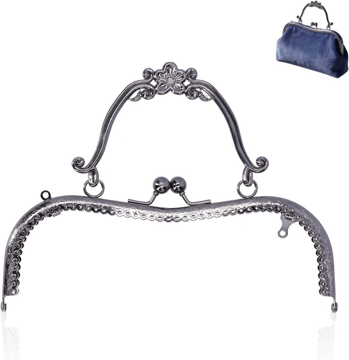 portemonnee Frames voor tassen 8.1 inch, Retro Kiss Clasp Frame voor DIY Craft, portemonnee maken, tas maken(#4)