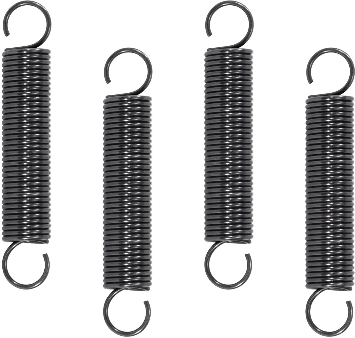 Verlengveren, 80 mm, trekveren met haken, pianodraadveer, buitendiameter 14 mm, draaddiameter 1,5 mm, veerkracht 3,9 kg, 10 stuks