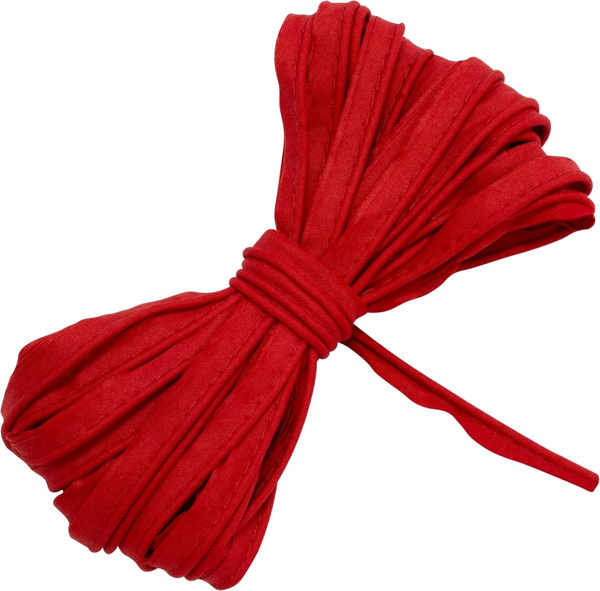 C77227 rand, 9 m x 10 mm, katoen, rood, voor kleding, kussens, dekbedden
