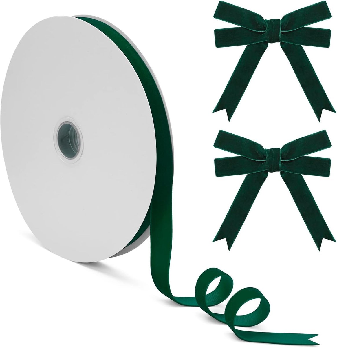 lint voor Kerstmis, Kerstmis, bruiloft, inpakken, ambachten, decoratie-gunsten, 20 mm, 10 meter (groen)