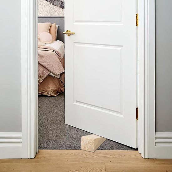 deurstopper, houten wigg, vaste deurstopper, vloer, meubelwiggen, antislip, wiggen voor alle oppervlakken, mobiele veiligheid — afbeelding 4