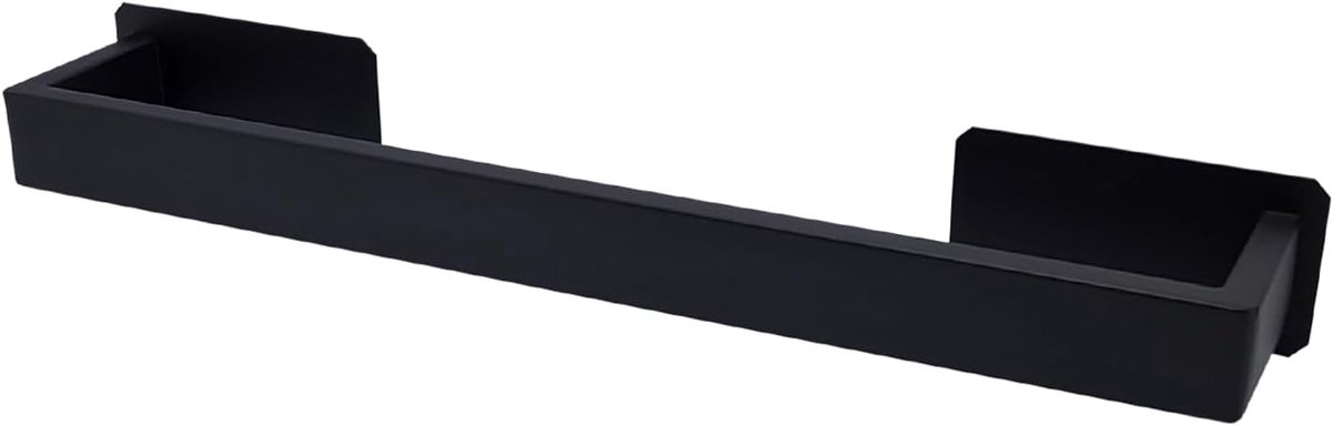 Handdoekrek Zonder Boren Zwart 40 CM - Handdoekhouder - Handdoekenrek Badkamer of Keuken - Handdoekstang Zelfklevend - Handdoekhouders RVS