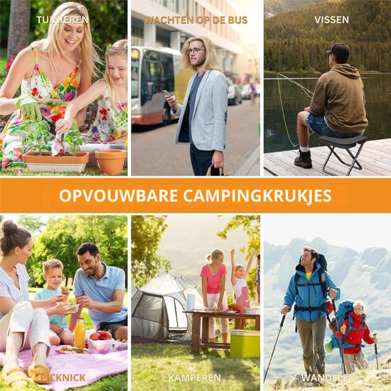 ZRNS® Voetenbank Buiten en Binnen - Campingkruk - Opvouwbaar - Weerbestendig - 2 Stuks van zrns — afbeelding 2