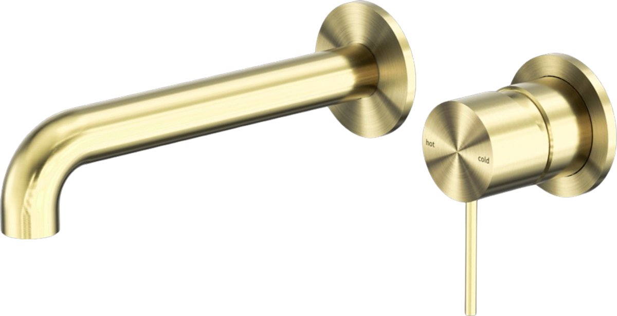 Owen & Finch Wandkraan | Uitlooplengte 230mm | Geborsteld Champagne Goud | Brushed Champagne Gold PVD
