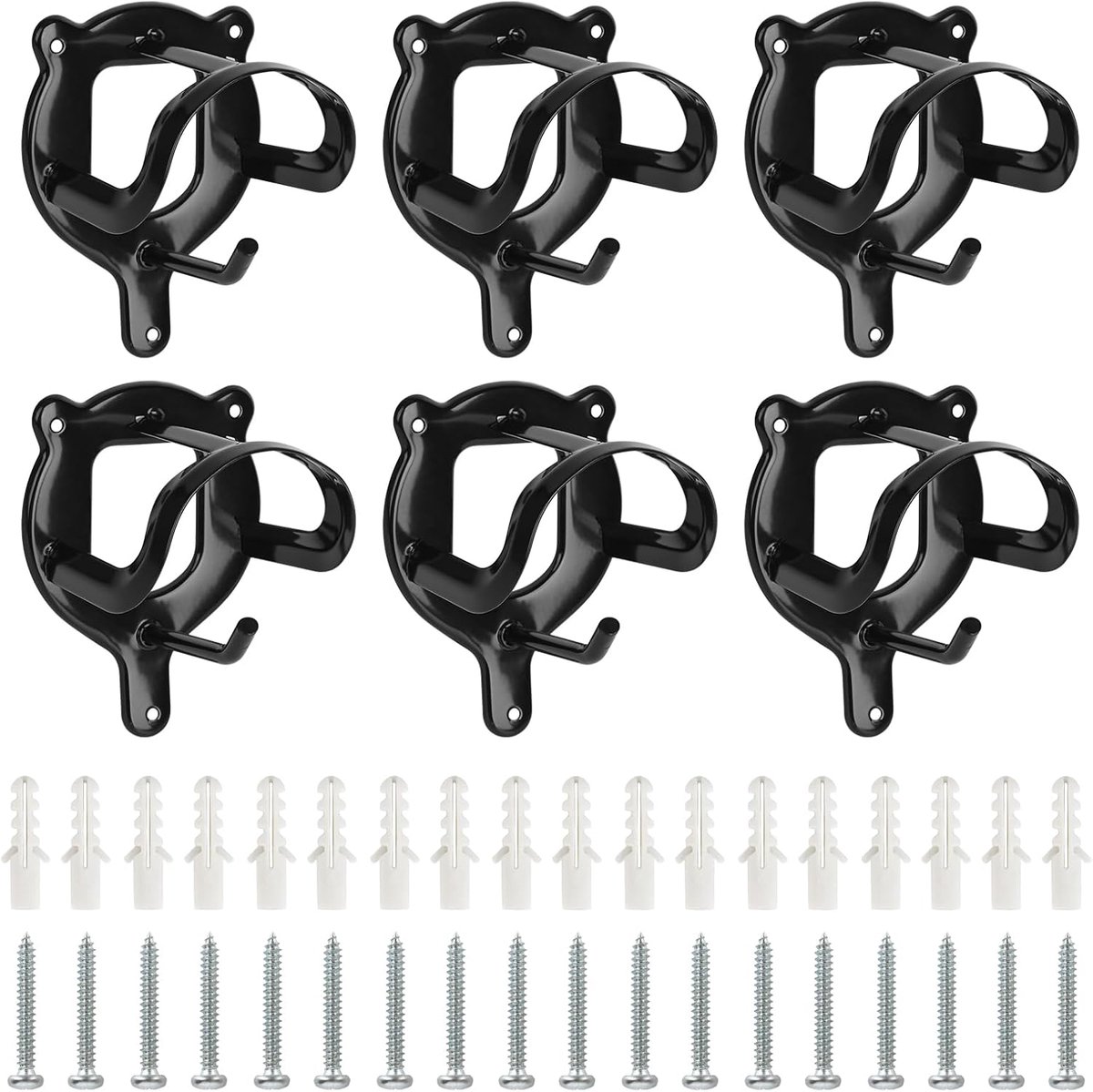 Bridle-hanger, 6 stuks paardenstelhouders, houder hoofdstel, opberghouder, haak, paardentack, metalen railhouder voor paarden, rijstall, zadelkamer