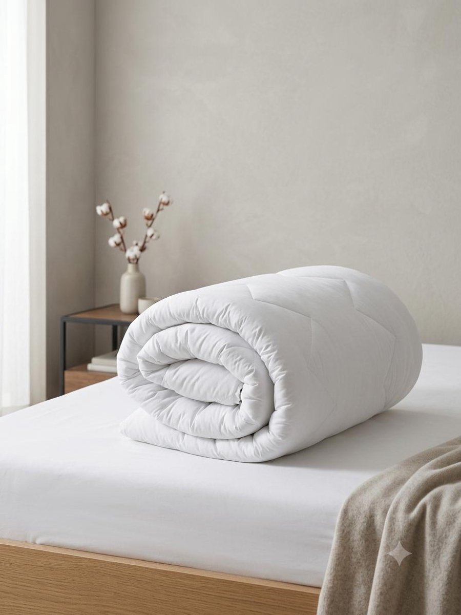 EVE Textile 4 Seizoenen Dekbed 135x200 cm - Eenpersoon Dekbed - Anti Allergie - Wit Dekbed - Wasbaar - Ademend en Lichtgewicht