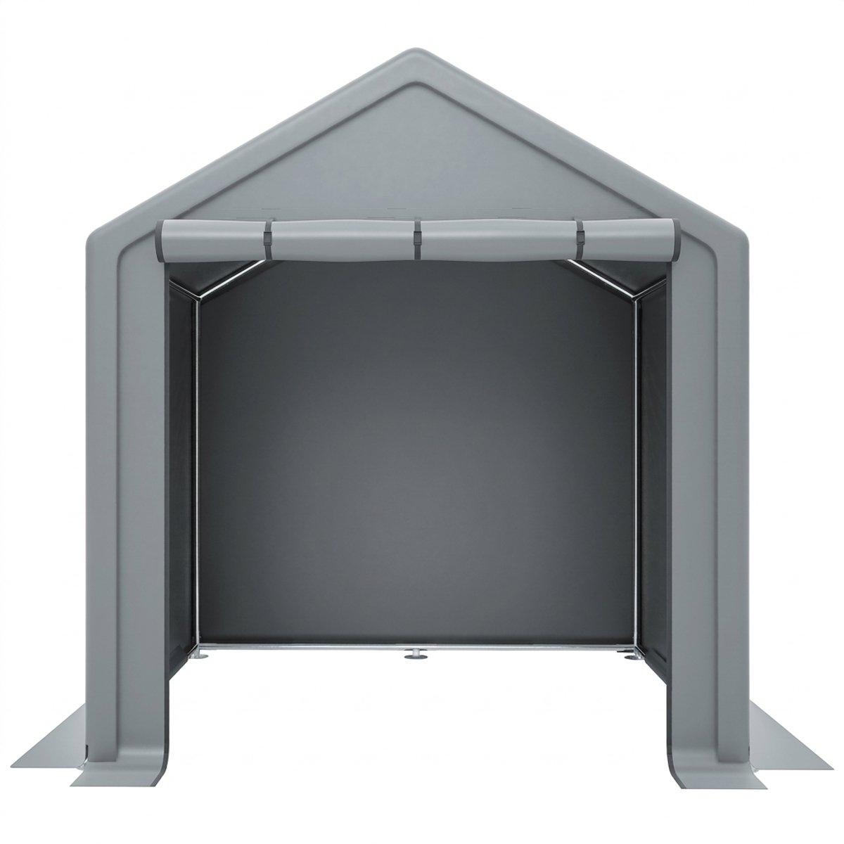 Fietsengarage - Garagetent-Opslagtent – Waterdicht –Weerbestendig – Gegalvaniseerd staal - Roldeur - Tuin - 190x170x200cm- Opslag-Donkergrijs