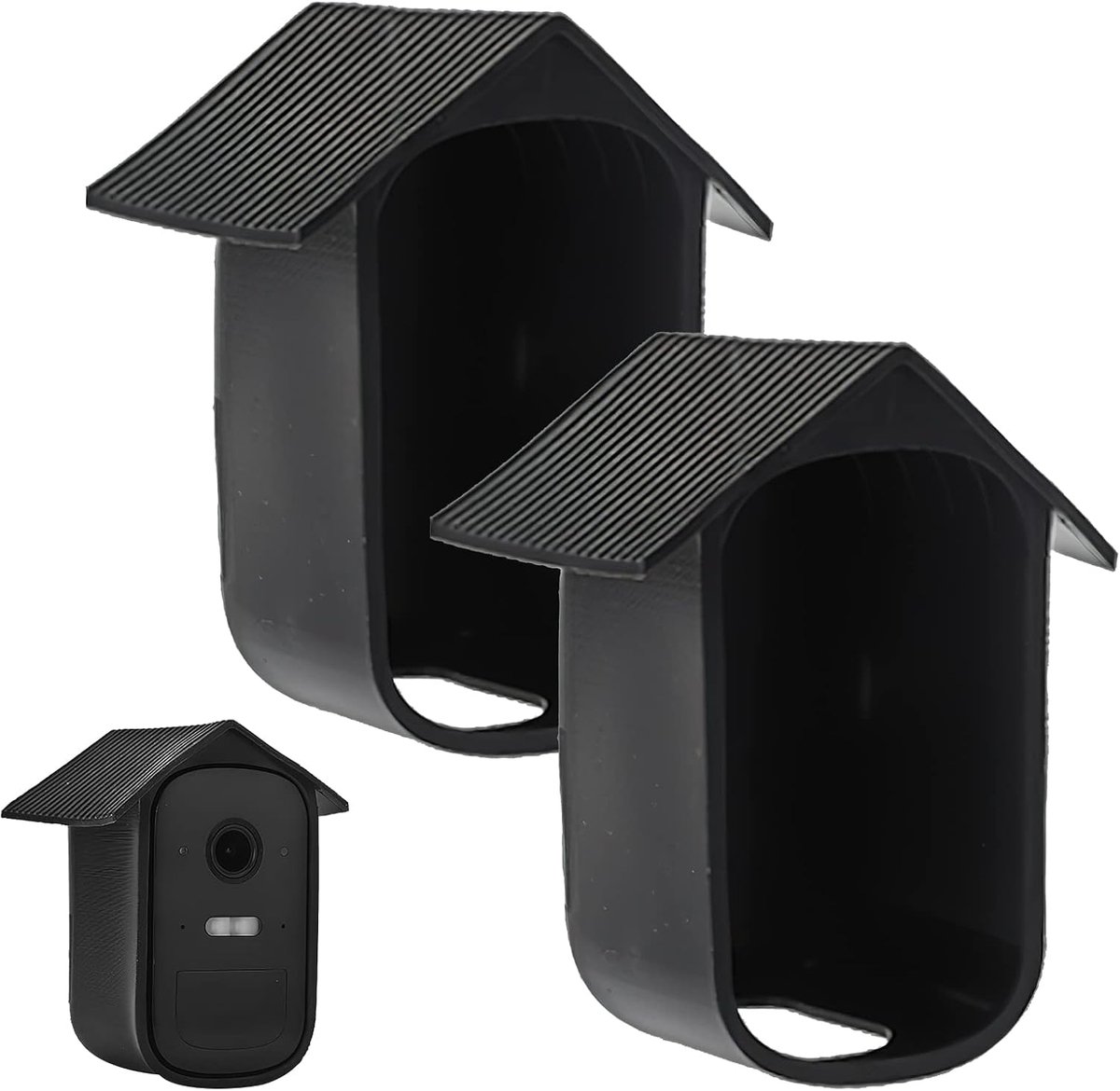 2 Stuks Weerbestendige Siliconen Beschermhoes voor EufyCam 2C en 2C Pro - Zwart, Waterdicht en UV-Bescherming voor Eufy Security Camera