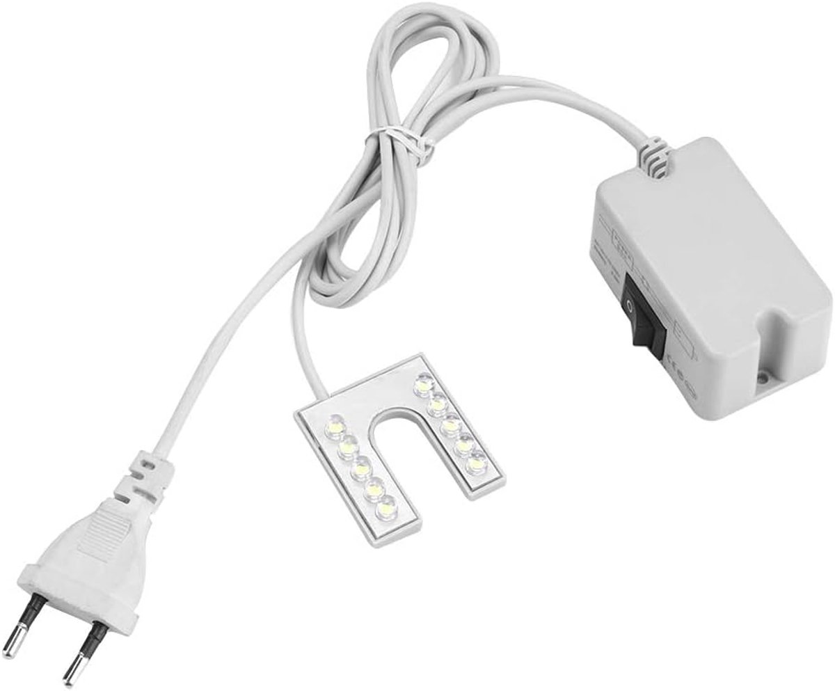 LED-licht Flexibele Zwanenhalslamp met Magnetische Voet voor Naaimachine 110-265V EU-stekker
