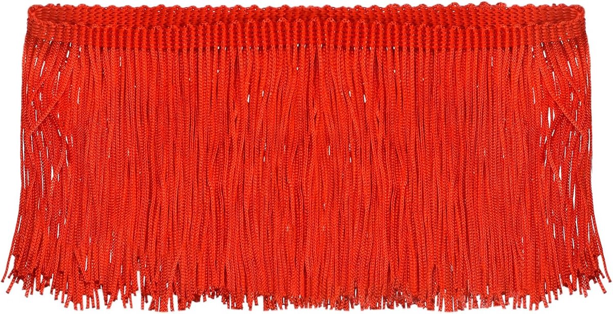 5 yards 10 cm ketting franjes trim kwasten naaien trim franjes polyester trim band voor naaien doe-het-zelf handwerk kleding lamp decoratie, rood