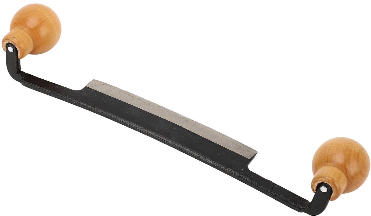 Mes Trek Scheergereedschap met Dubbel Antislip Houten Handvat en Wolfraamstalen Mes, Trek Scheermes Ontschorsend Handgereedschap Scheermes