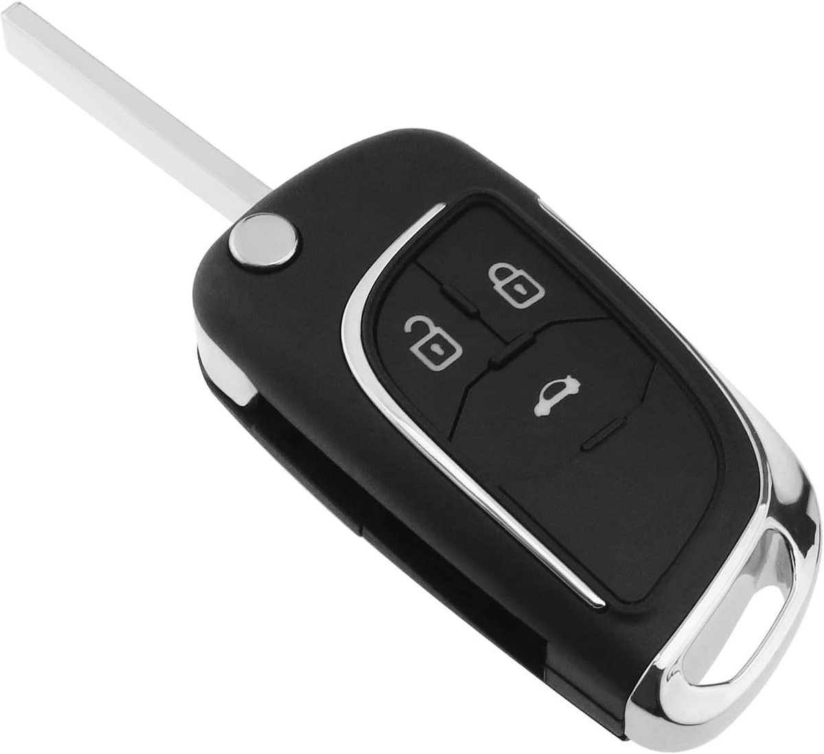 Auto 3 Knoppen Opvouwbare Afstandsbediening Sleutel Shell Auto Opvouwbare Sleutel Cover Compatibel met Opel Astra J Insignia Mokka Sleutelhanger Case