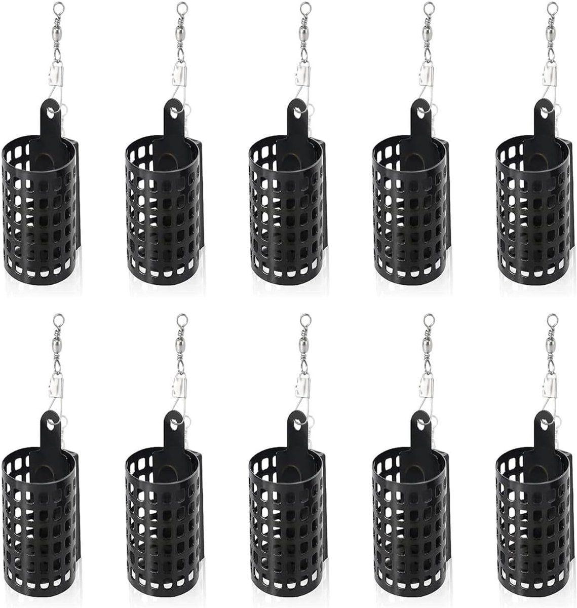 10 stuks Feeder-methode, Feeder-viskooi, metalen voederkooi, geschikt voor vissen (20)