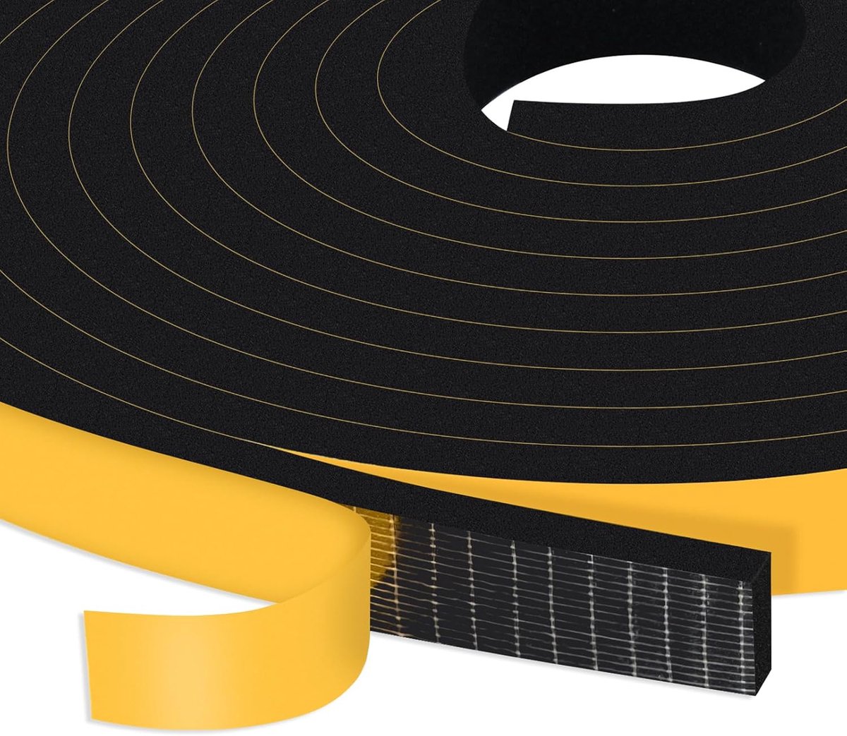 dichtheid Foam Tape 12mm (B) x 6mm (T), Zelfklevende Weer Stripping Seal, Home Window Isolatie Deur Diepgang Excluder Tape, Geluiddichte Schokbestendige Gap Afdichting