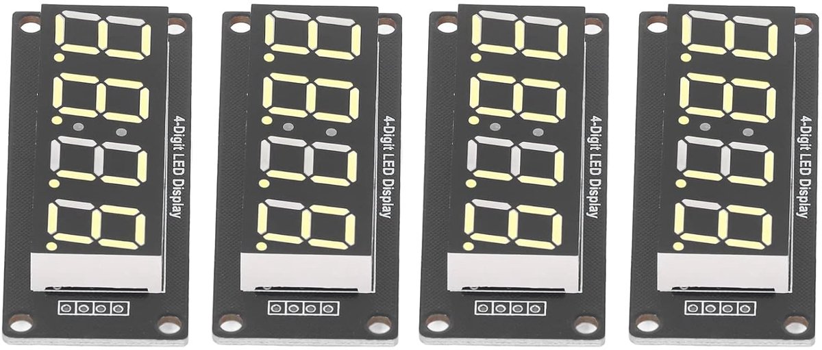 4 Set 4 Digit Digitale Buis Digitale Segment Module LED Display Board 7 Segmenten Klok Module TM1637 0.56in Module(Geel MRA041E)