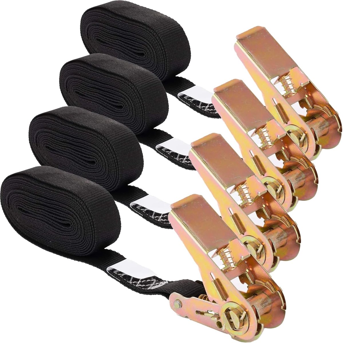 Ratelriem, klein, eindeloze ratel, sjorband, heavy duty, zonder haken, sjorband, zwart, nylon, mini-ratel, eindeloos voor motorfietsen, kajak