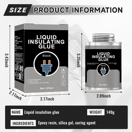 Isolatietape, waterdicht en sneldrogend, isolatietape voor alle soorten leidingen en elektrische apparaten, 125 ml — afbeelding 5
