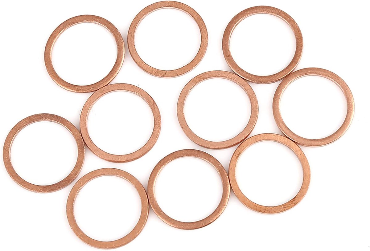ABSOPRO 10 set koperen schijven 16x20x1,5mm platte afdichtring