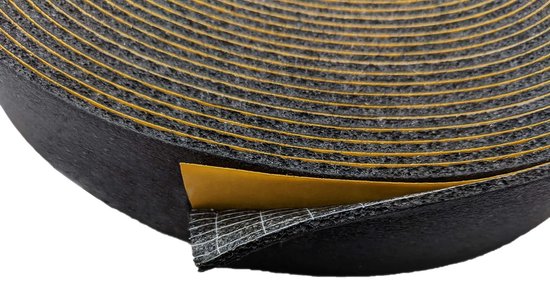 rubbertape 50mm x 3mm x 15m - 3mm dik, 50mm tot 100mm breed, 15m lang, voor verwarmings-, ventilatie- en airconditioningsystemen, hittebestendig — afbeelding 3