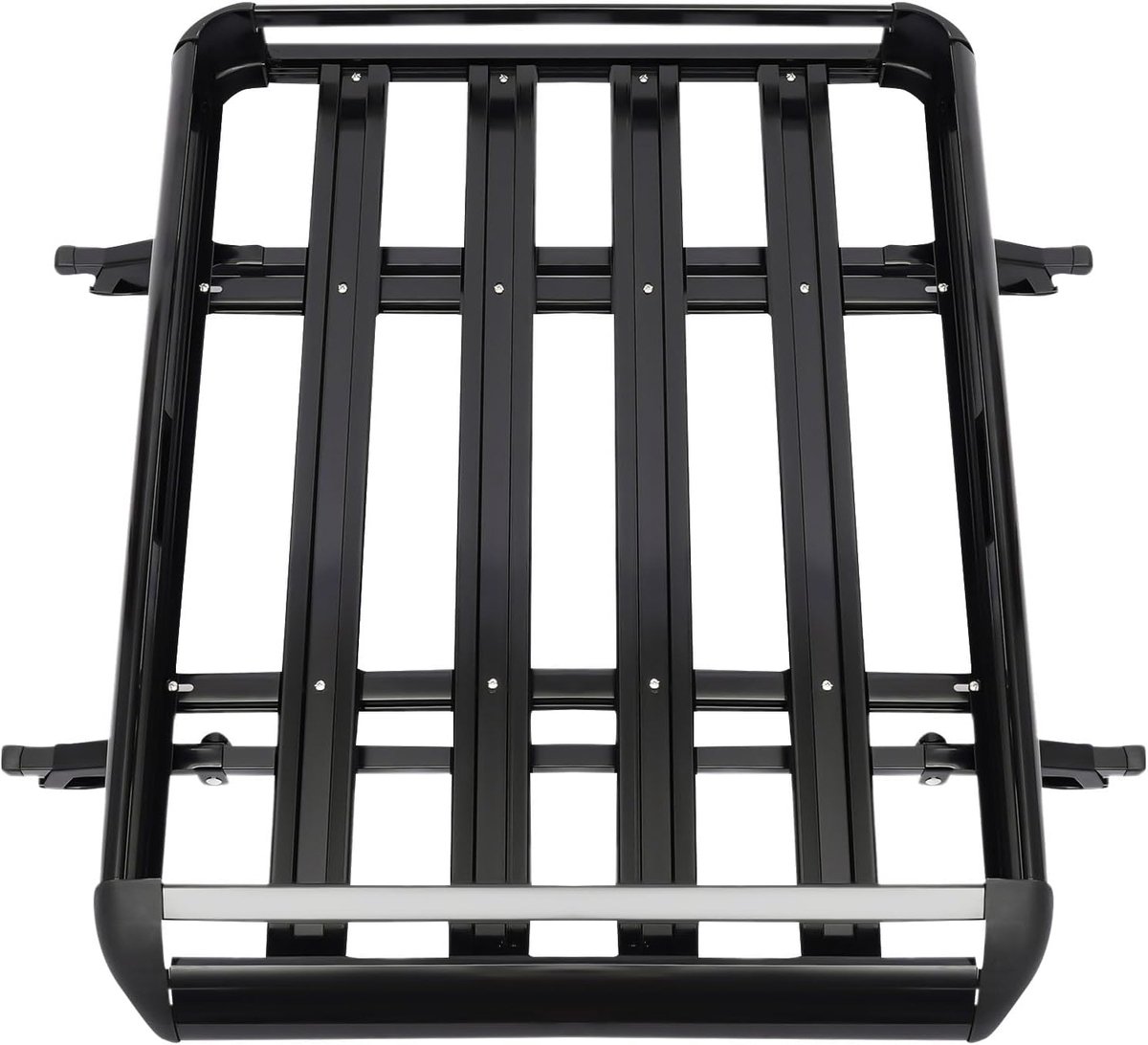 bagagedrager van zwart aluminium voor auto's van aluminium mand voor ladingrails, universele dakbagagedrager tot 68 kg