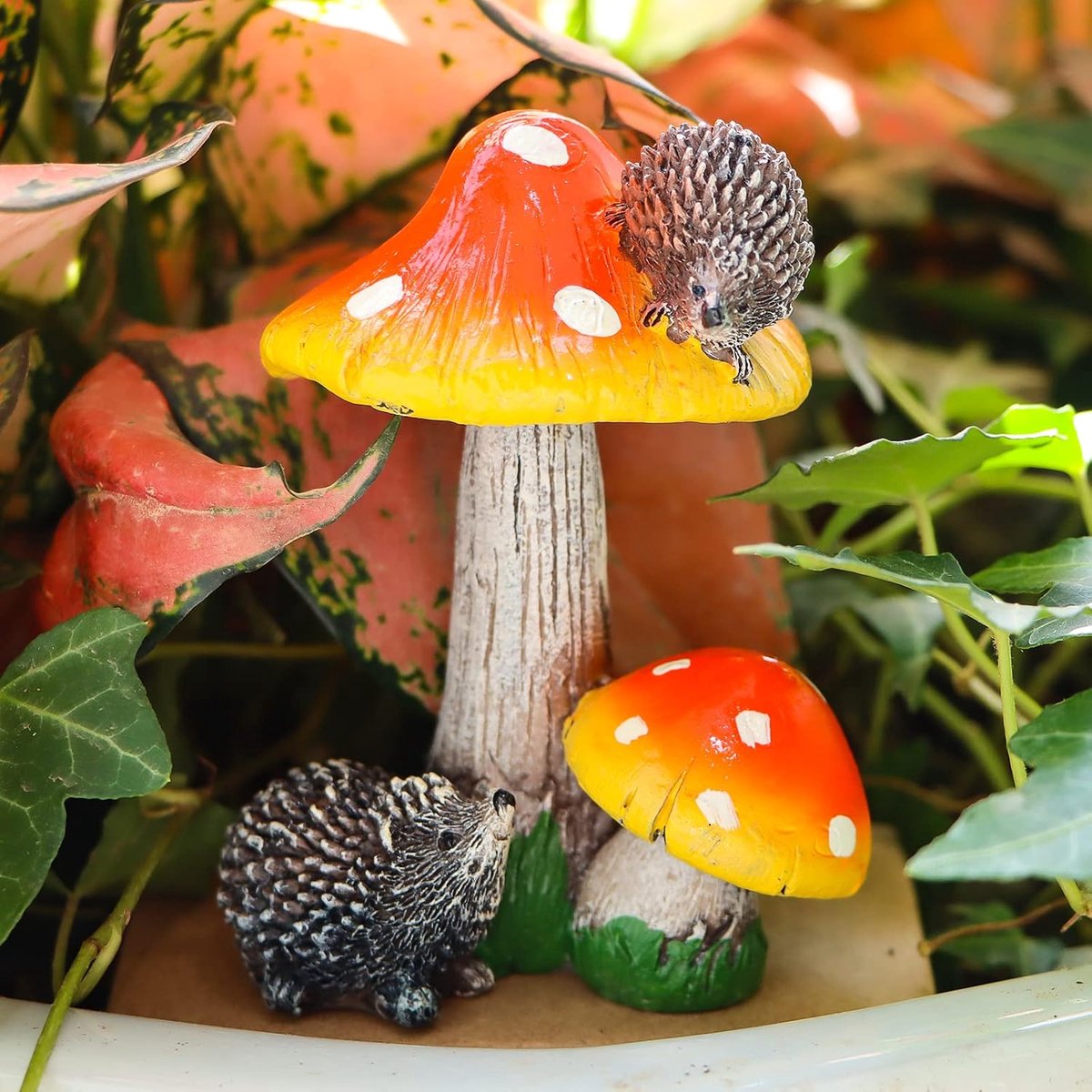 paddenstoel beeldjes tuin decoratie