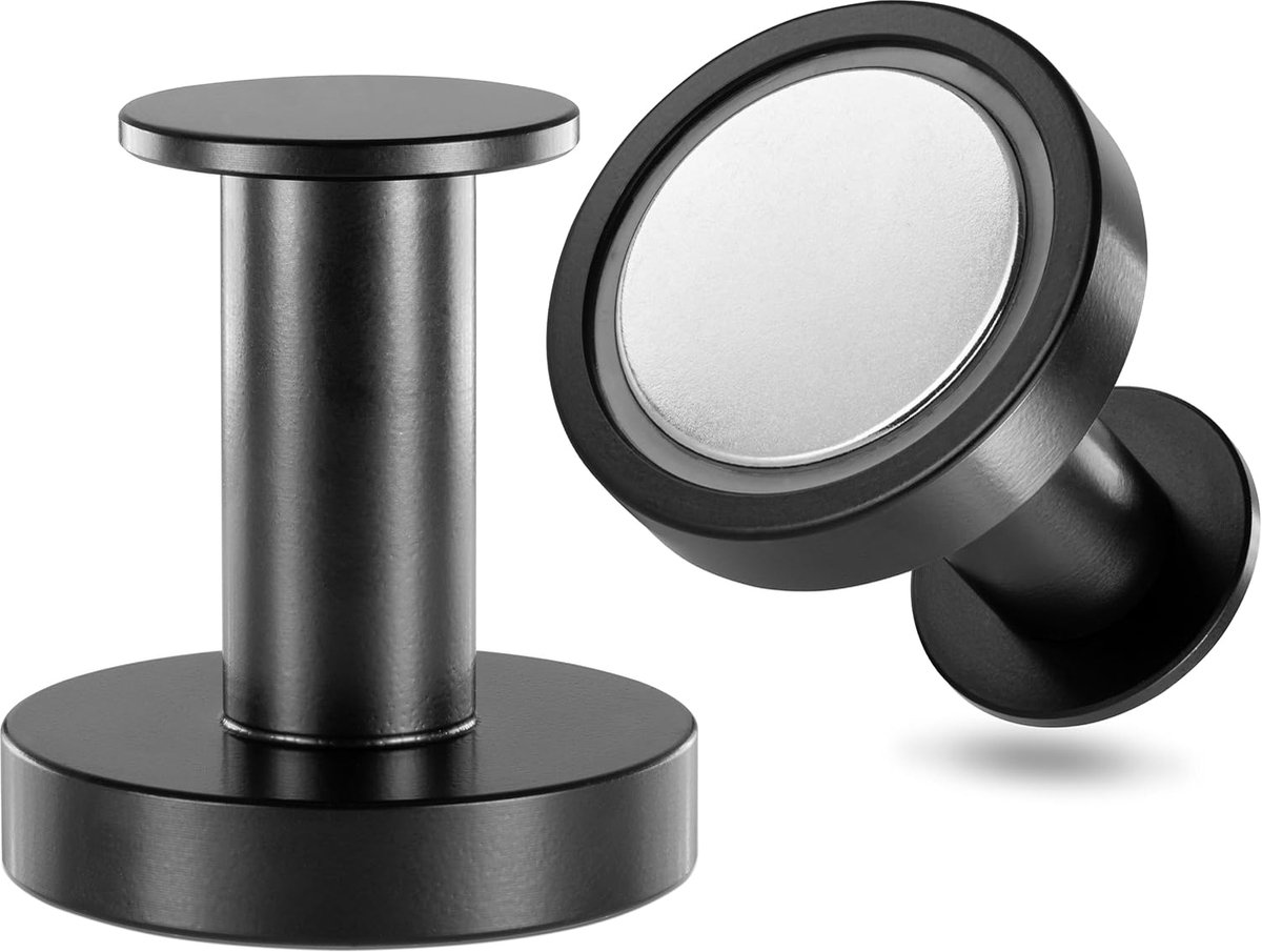 Ronde Magneethaak Zwart Extra Sterk, 2 Stuks Neodymium Magneethaken, Voor Kledinghaken, Handdoeken, enz.