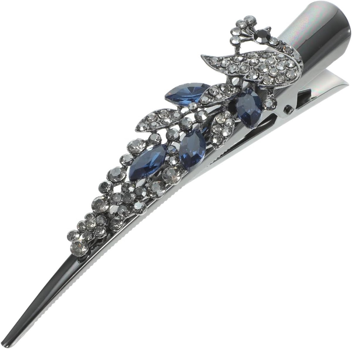 Haarspelden, grote clips, haarspeld, krokodillenklemmen, krokodillenhaarspelden, bloemen, eendensnavelclip, haaraccessoires, mevrouwelijk, hoornclip, kristal