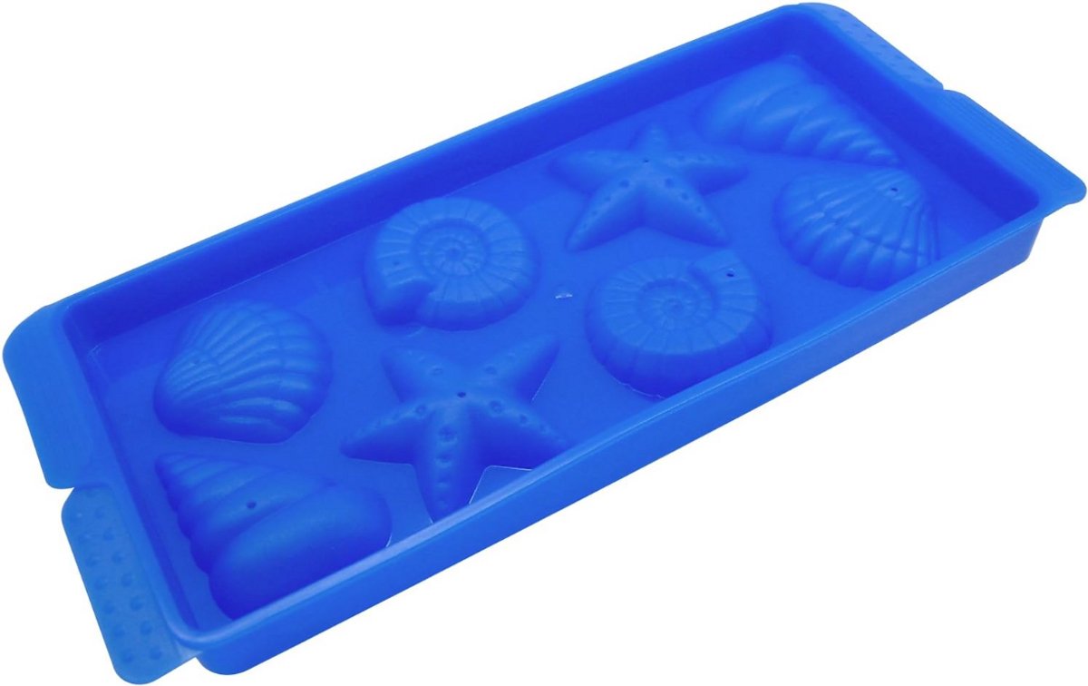 Fackelmann - meerestiere Eisformer - ijsblokjes vorm - ijsblokjes maker - in zeevruchten vorm - blauw