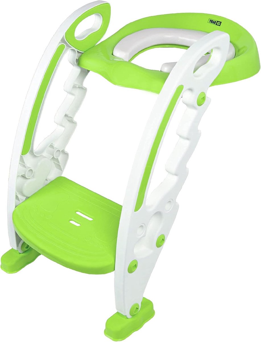 Verplaatsbare baby toiletstoel - met ladder - in groen - veilig en comfortabel - SnelShoppen