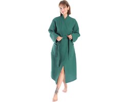 nottoc Badjas, 100% katoen, wafelstof, reisbadjas voor dames en heren, zacht, absorberend en licht, spa, badjassen