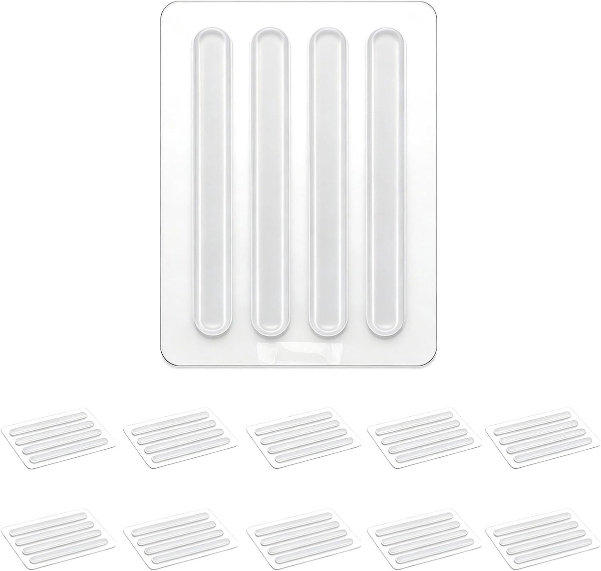 40 stuks rechthoekige doorzichtige kastdeurbumpers strips doorzichtige deurstopper, muurbeschermer van stoelrug, zelfklevende rubberen bumper voor douchedeuren, keukenladen, meubels