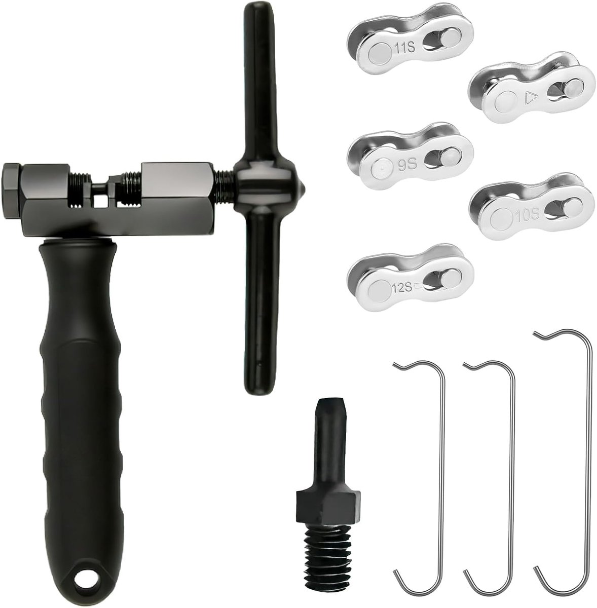 klinknagel - fietsketting, 5 paar klinknagels, voor kettingen 5-12 versnellingen, fietskettingreparatieset voor mountainbike/stadsfiets/renrad, kettingdriftgereedschap