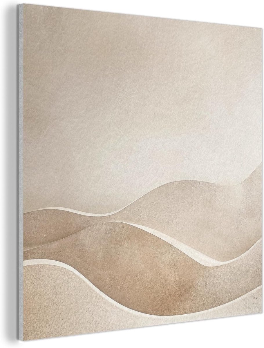 Vilten Wanddecoratie 60x60 cm Kamer Decoratie Woonkamer Slaapkamer Room Decor Wanddeco Felt Wall Art Beige - Heuvels - Patroon