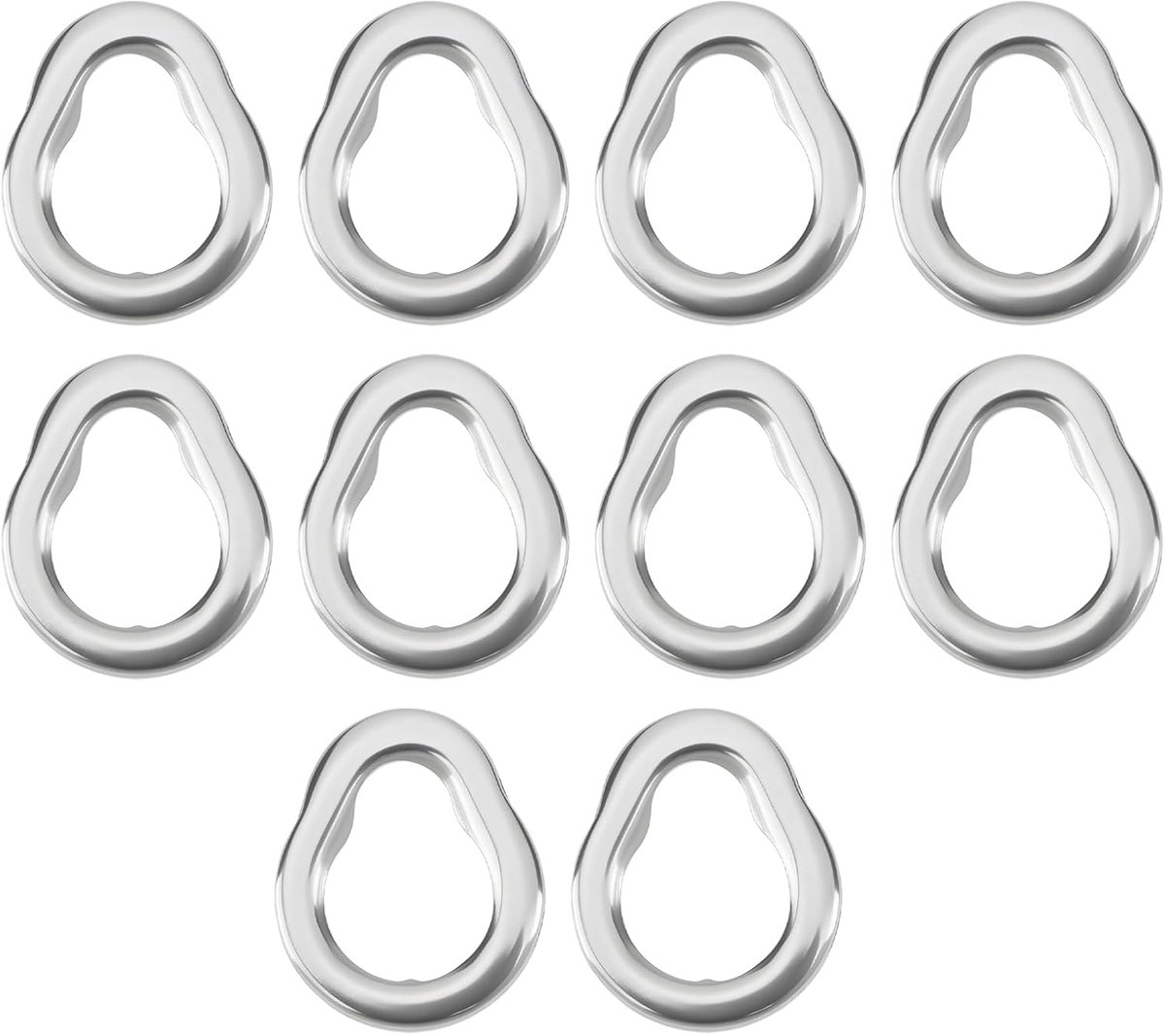 10Pcs Vissen Dongle Ring Rvs Solid Ringen voor Vissen Terminal Dongle Rig, Loop Rig