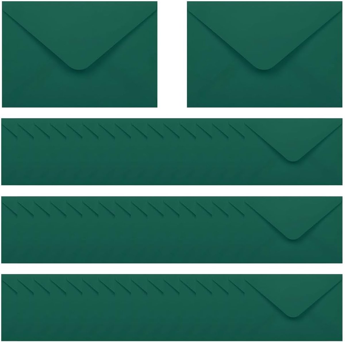Mini Enveloppen - 50 Pakjes 15.5 * 10.5cm Donkergroen Enveloppen Vouwen, Kleine Enveloppen, Gebruikt voor Geschenken, Wenskaarten, Bruiloften, Zaken, Uitnodigingen (Kaarten Niet Inbegrepen)