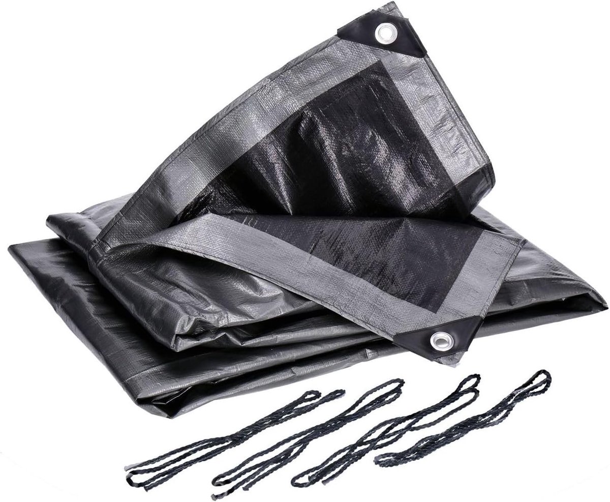 3x5m met Ogen elke 50cm 260g/m², Rand- & Hoekversterking - Scheurbestendig, Waterdicht & UV-Bestendig, wasbaar - Vrachtwagenzeil, Dekzeil stoffen, Afdekhoes voor zwembad, auto of hout