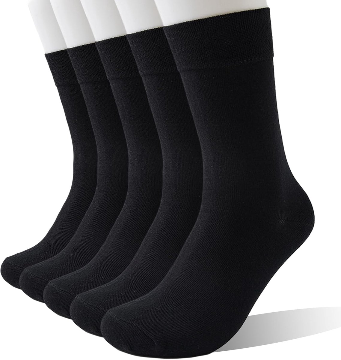 Sokken, 5 paar, katoen, dunne herensokken, crew business, ademend, EU-maat 39-42/43-46/46-50