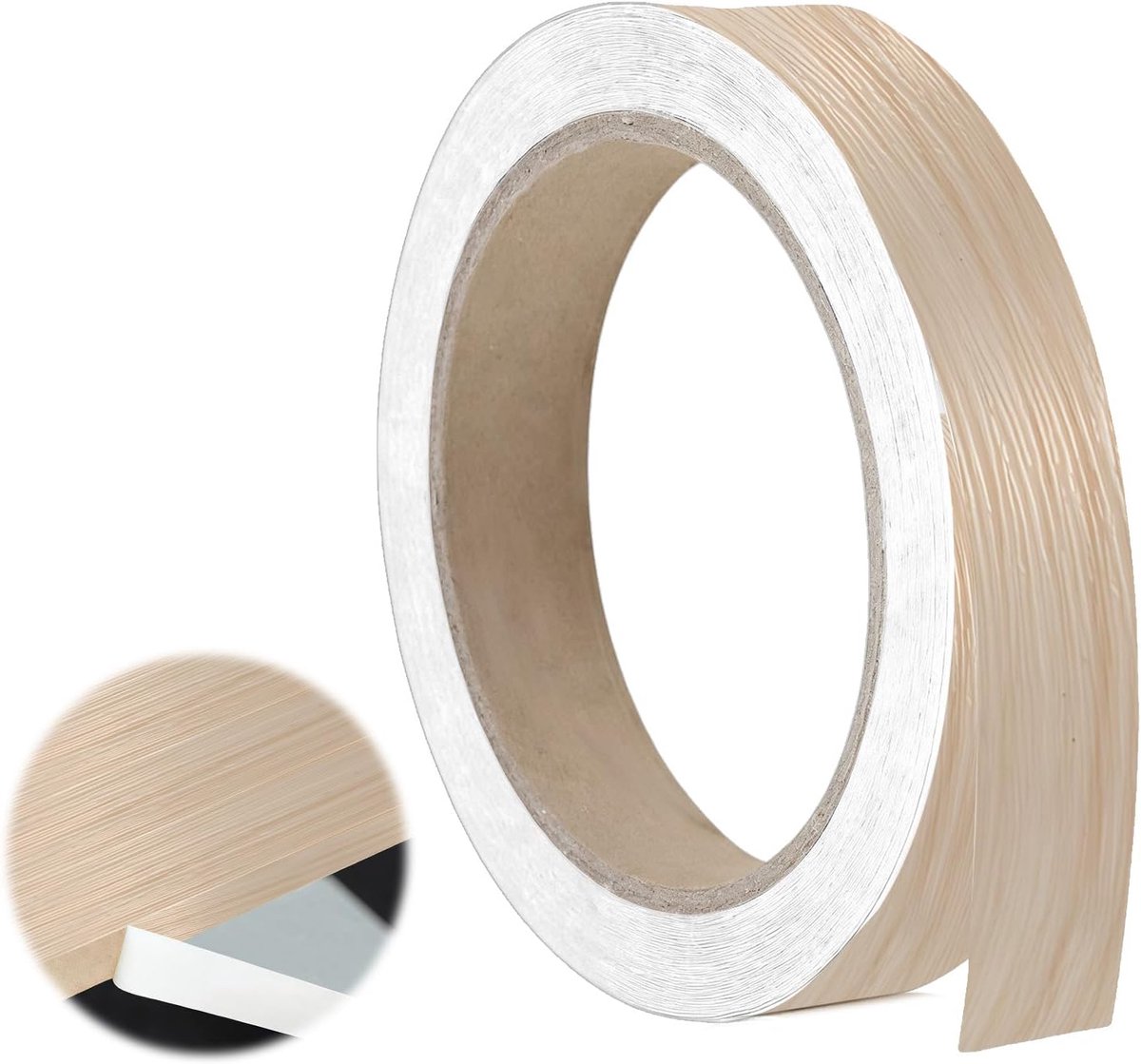 20mm x 10m Eikenfineer Kantband, Zelfklevend Echt Hout voor Werkbladen, Meubelrestauratie & Doe-Het-Zelf-Projecten, Gemakkelijk Aanbrengen