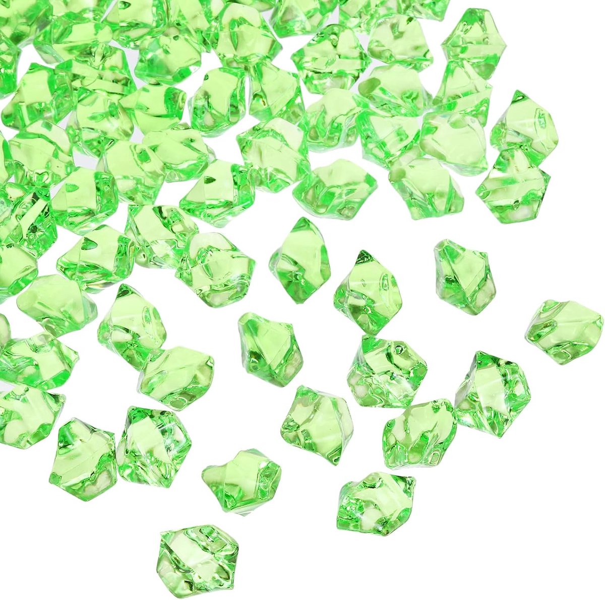 800 stuks Fake Ice Rocks acryl lichtgroene kristallen edelstenen glinsterende crushed ice fonkelende nep-diamanten voor vazenvullers