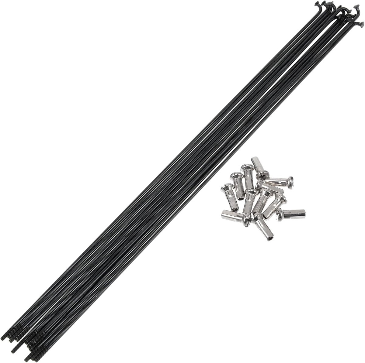 Spaken 14G 273mm Lengte Fiets Wiel Spaken 304 Rvs Zwart 1 Set