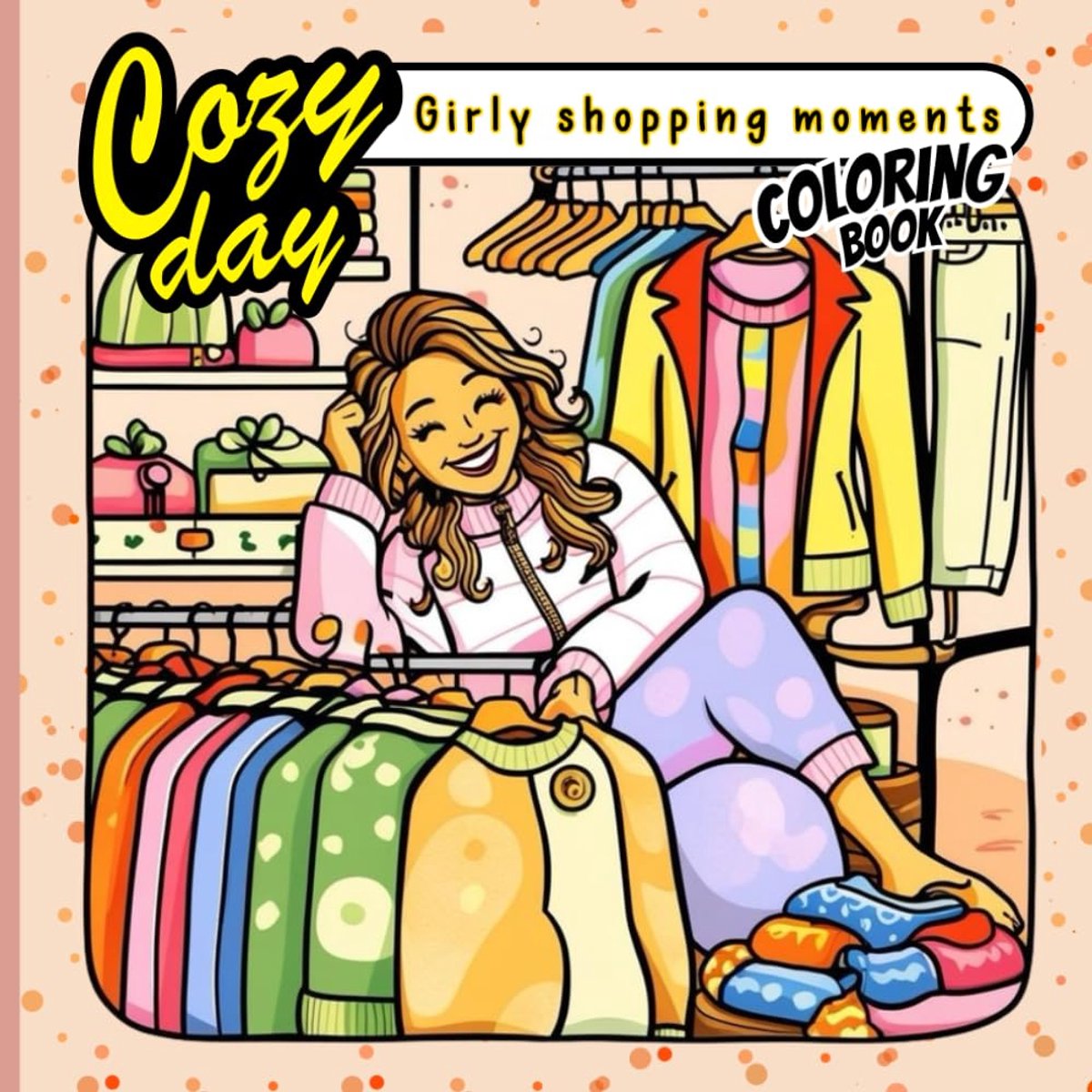 Day Girly Shopping Coloring Book: Fashion, Outfits, and Boutique Moments to Color – A Fun and Relaxing Coloring Book for Girls, Teens, and Women