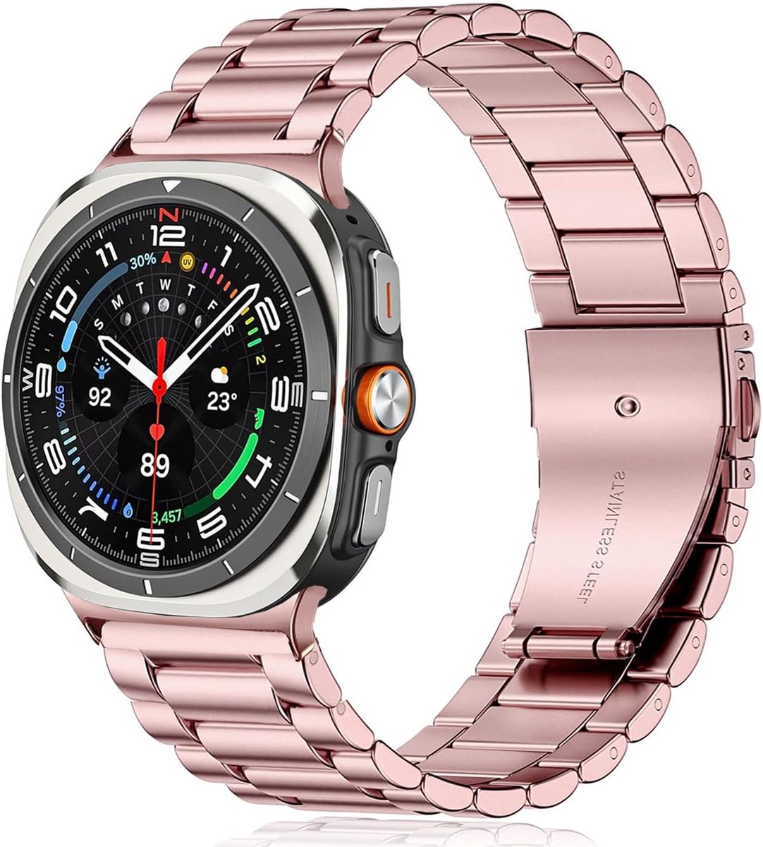 Metalen band voor Samsung Galaxy Watch Ultra 47mm (2025/2024), roestvrijstalen band voor Galaxy Watch Ultra 47mm Smart Watch