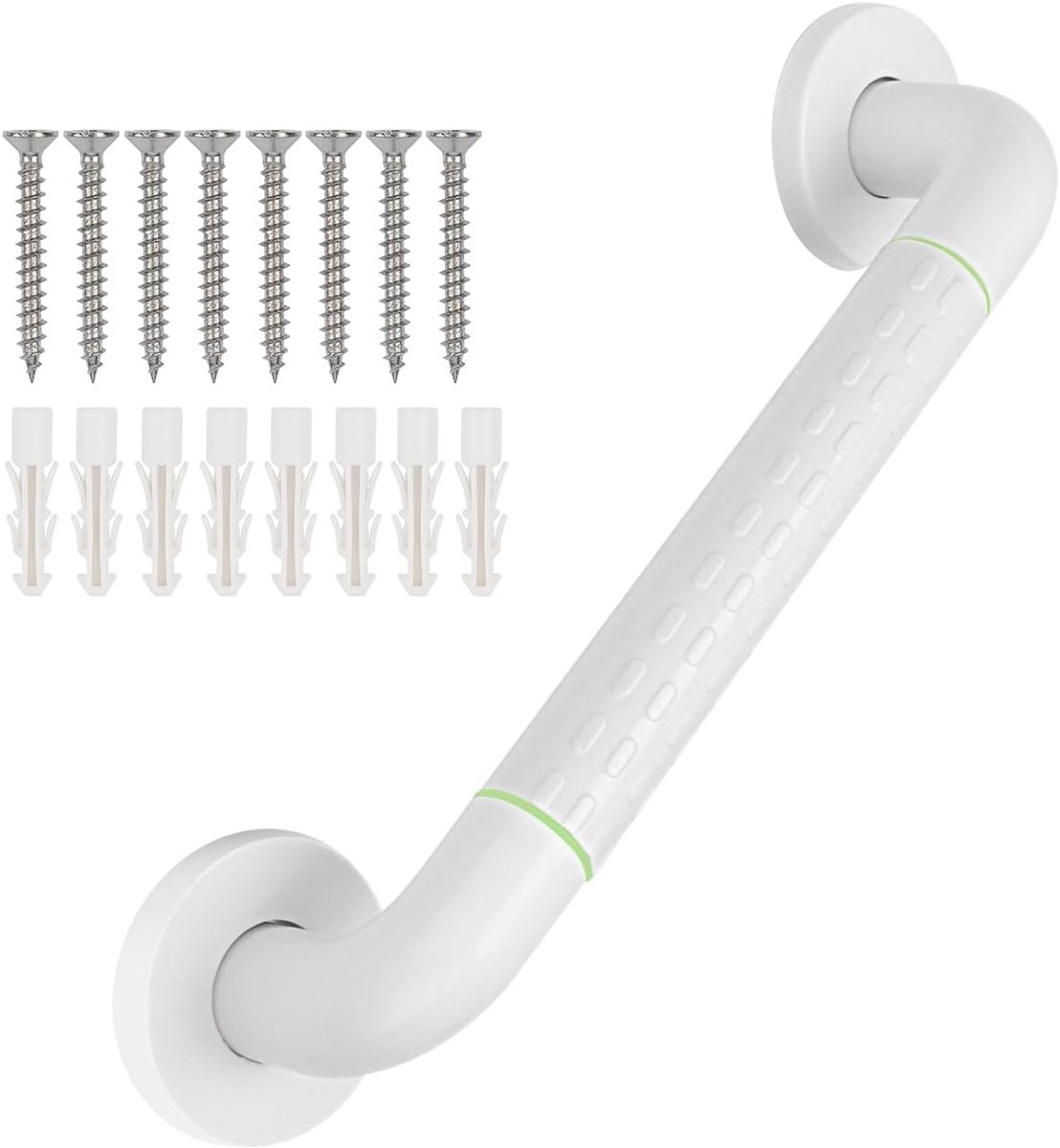 SnelShoppen - Grab Bars voor Badkuipen en Douches, Anti Slip Heavy Duty Douche Veiligheidshandvat, Wit Roestvrij staal Ondersteuning Rail 80 cm voor B