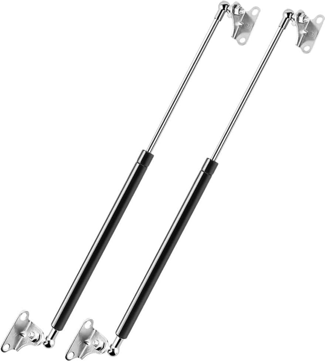 2 stuks, 380 mm, 160 N/16 kg, universeel regelbaar, zware belasting, L-type gasdrukdemper, hydraulische gasveer, gasdemper, demper voor gereedschapskist, kastdeuren, campers