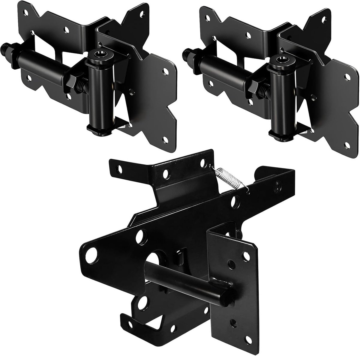 KASONIC Zelfsluitend Deurband en Sluitset, 2 Banden en 1 Sluiting voor PVC Hout Metaal Hekken, Tot 59kg, Voor 19-25mm Ruimte met Gereedschap en Schroeven