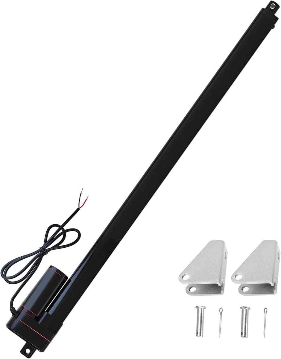 700 mm, 400 N, IP65 waterdicht, lineaire aandrijving, 12 V lineaire actuator, 34 mm/s, met montagebeugels voor liftcoop-deur, kast, raamopener, deuropener, thuisautomatisering