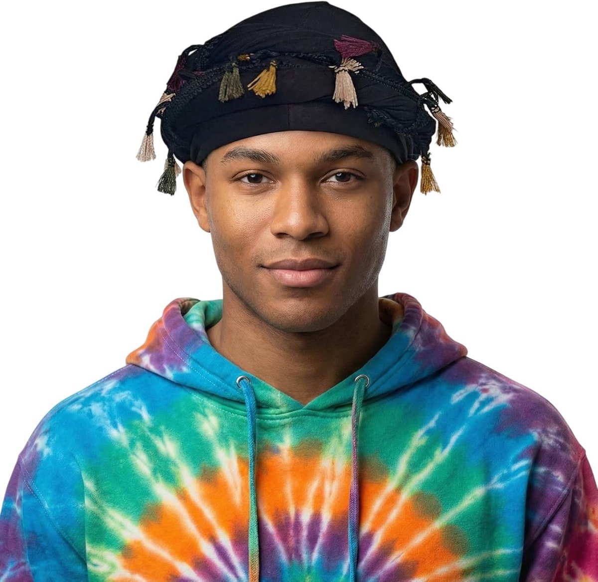 tulband voor heren, Durag, satijn gevoerd, stretch hoofddoek, halsdoek, twist-tulband, hoofddoek, hoed