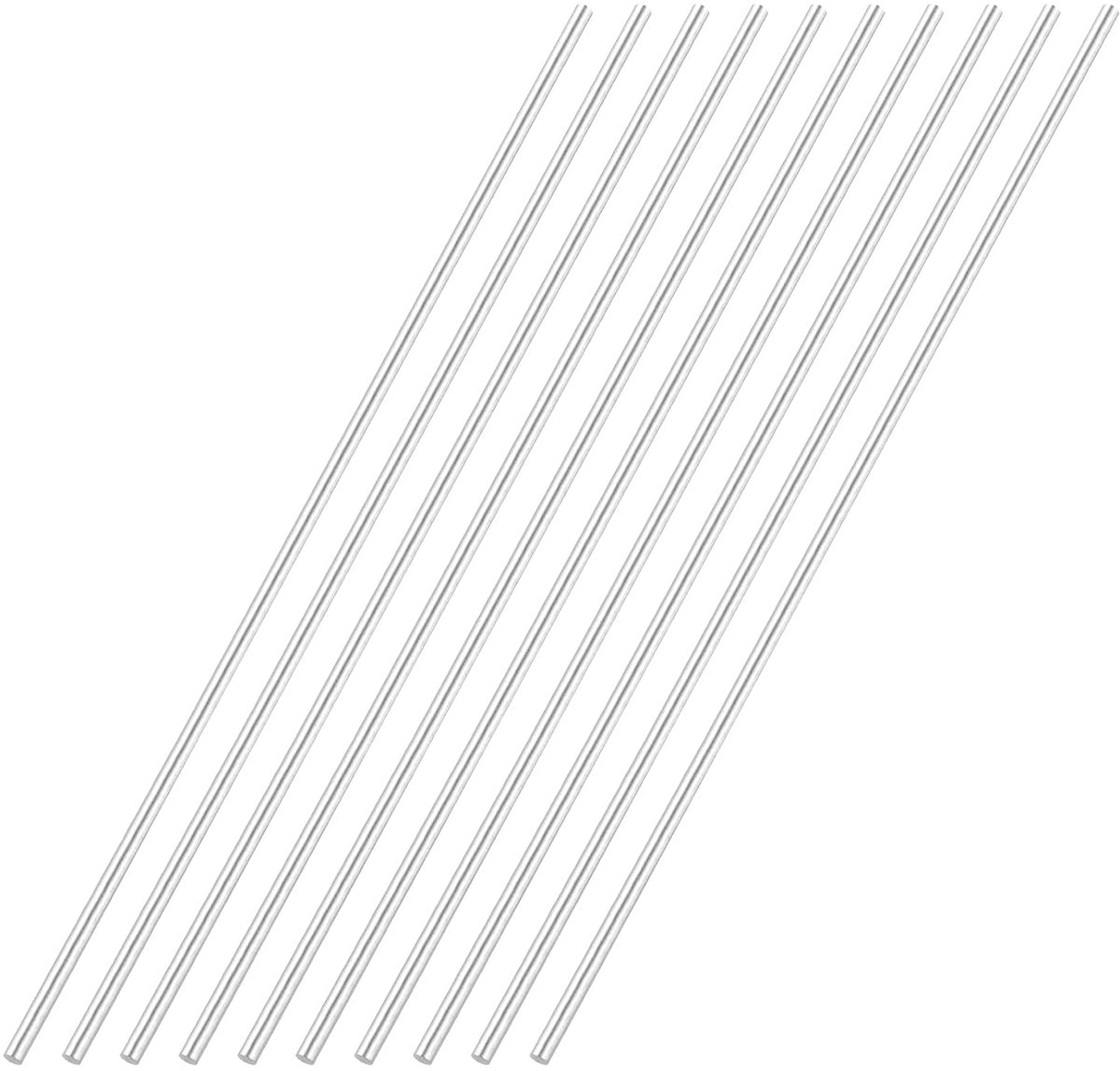Ronde stang van aluminium, diameter 3/16 inch, 6061, ronde stang van aluminium, massief metalen stang, 30,5 cm lang, voor handgereedschap, doe-het-zelf verpakking met 10 stuks