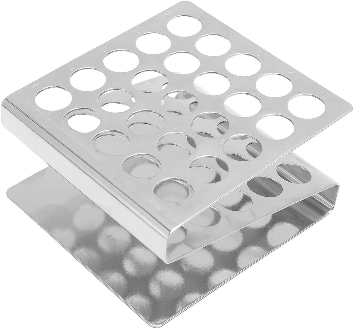 RVS Reageerbuishouder, Z-vormig Statief met Buishouders voor 25 Buizen met een Diameter van 17 Mm